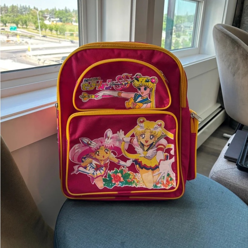 Vintage Sailor Moon 90s Backpack Nostalgic Bag Rare Pink